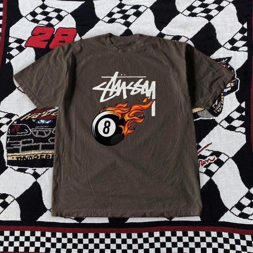 Stussy Billboard Tee In Brown And Orange